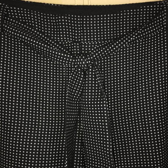 Lane Bryant Knit Mini Dot Wide Leg PANT Belted - Picture 4 of 8